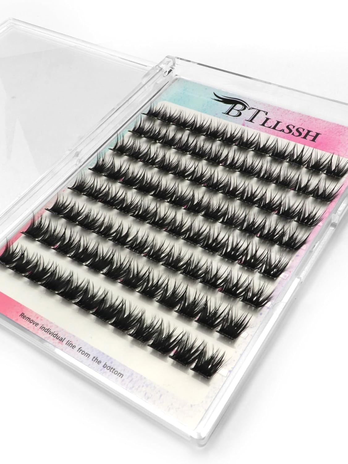 Glue-Free False Eyelashes,1S Wearing Starter Friendly Kit,Ultra Soft Clear Band,False Natural Eyelashes,Wispy Lashes Contact Lens Friendly Ac02 by