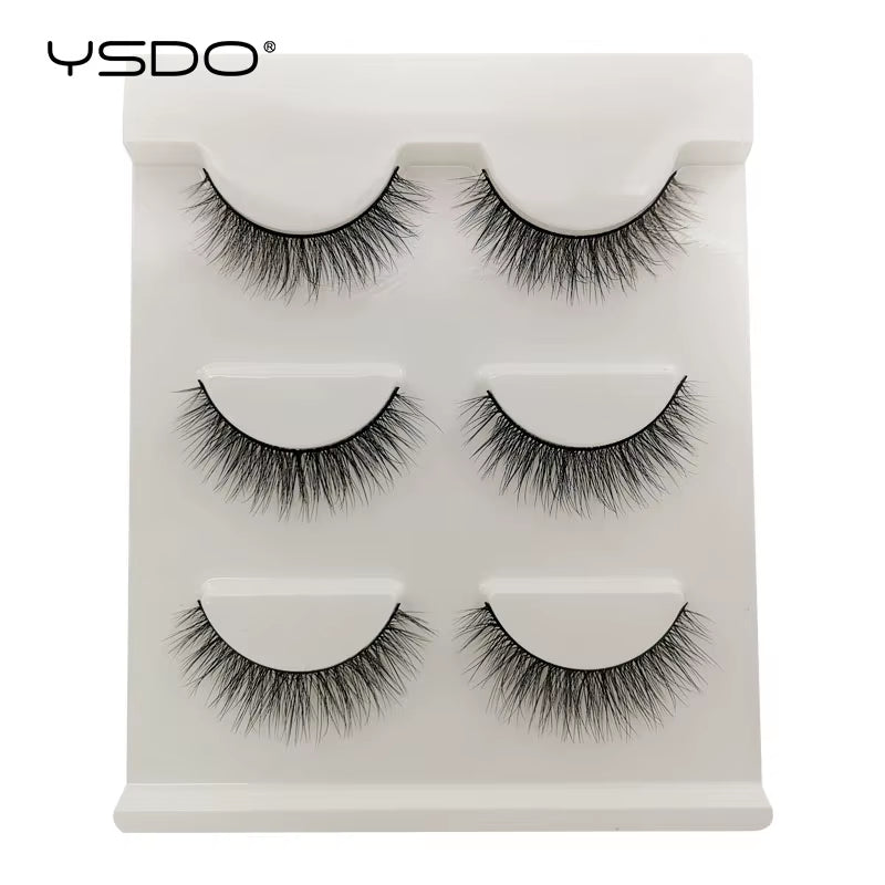 Fox Eye Lashes 3/10 Pairs Lashes 3D Mink Natural False Lashes Soft Cat Eye Lashes Extension Fluffy Lashes Makeup Half Eyelashes