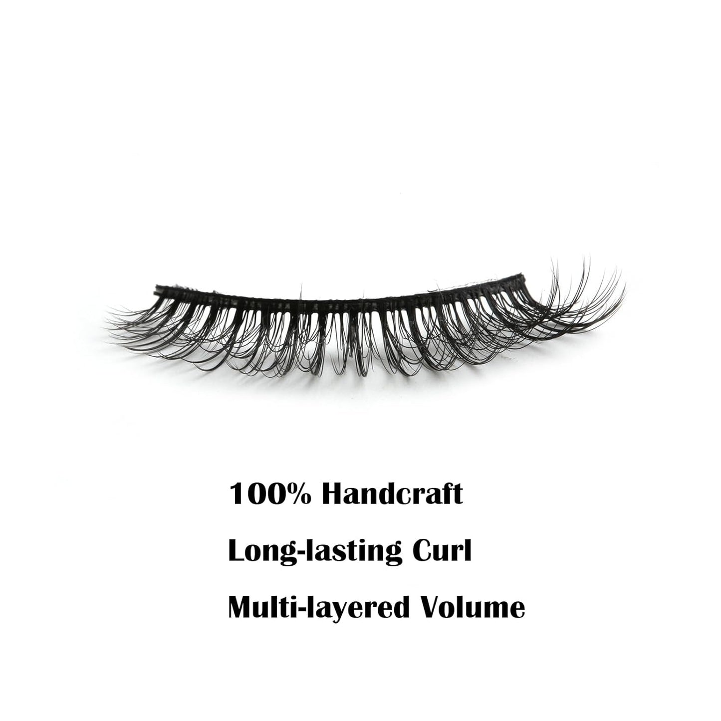 False Eyelashes 10Mm Mink Lashes Natural Look Cat Eye Lashes Strips 3D Faux Mink Lashes Soft Reusable Light Volume Fake Lashes 10 Pairs Pack