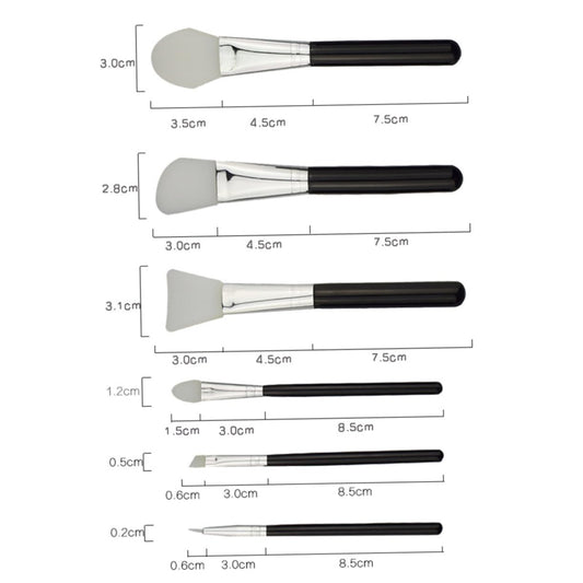 Makeup Brush Kit for Women 6Pcs Set Blush Makeup Brushes Natural Fiber Bristles Eye Makeup