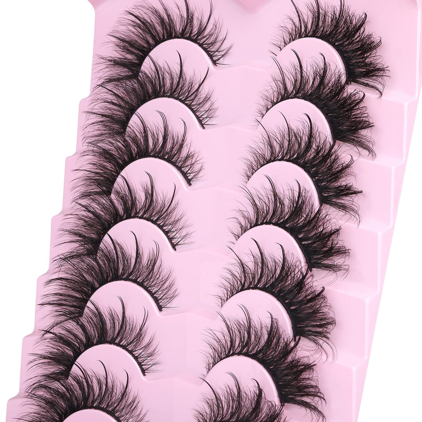Fox Eye Lashes Wispy Faux Mink Lashes Volume Fairy Cat Eye Lashes That Look like Extensions Spiky Fake Eyelashes Natural Look
