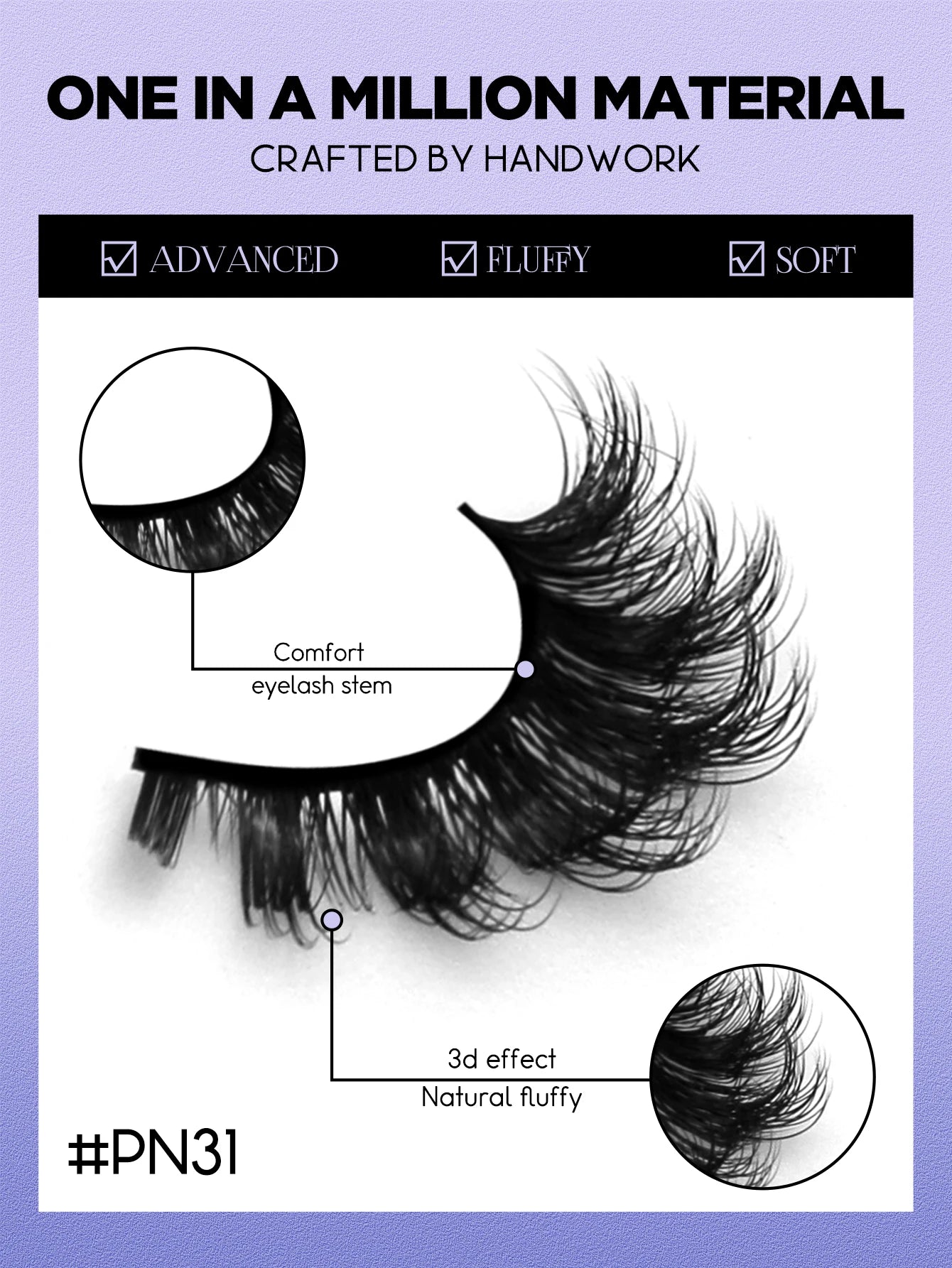 Fluffy 3D Mink Lashes Fluffy Soft Wispy Natural Long False Eyelashes Curly Volume Lashes Eyelash Extension