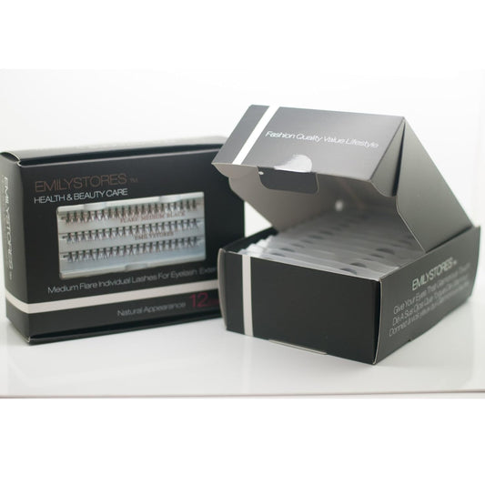 12 Packs Eyelashes Natural Individual Lashes Plant Flare under Lower Bottom Eyelash 8Mm Black for Eye Lash Extensions Lashes-Knotted(8Mm,Bottom Lashes)