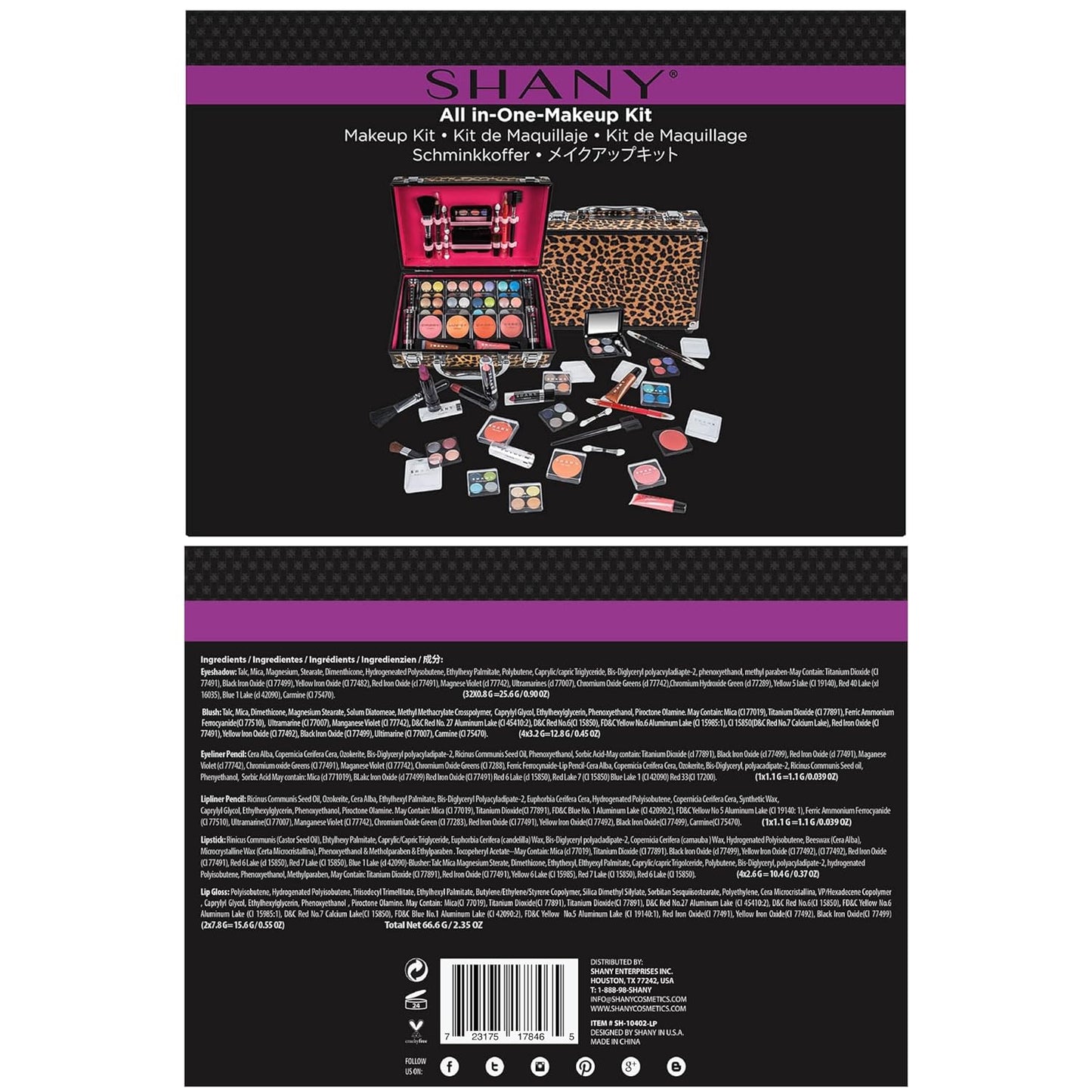 Cosmetics Makeup, Leopard, 26 Piece Set