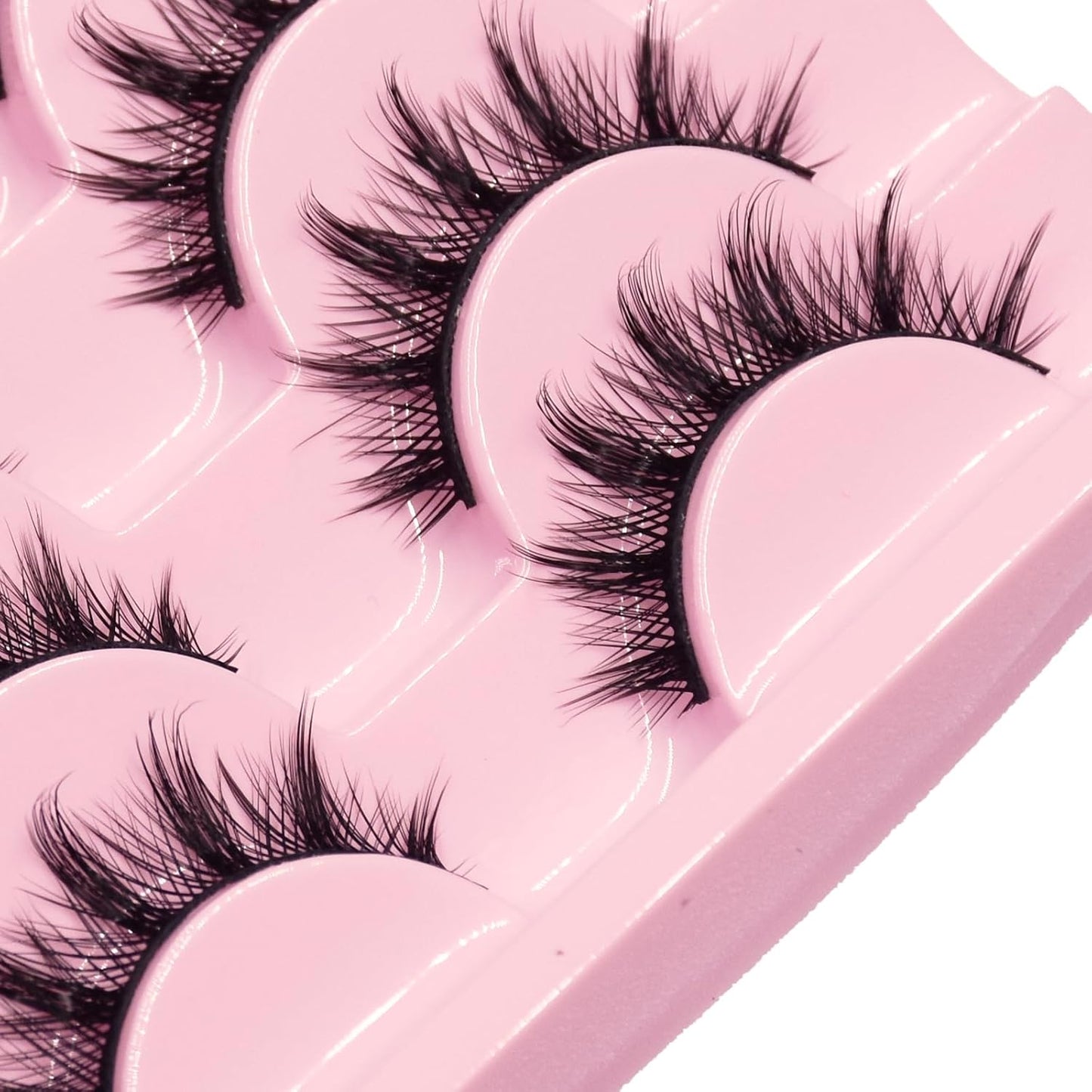12Mm Manga Natural Look False Eyelashes, Reusable Strip Lashes, Including 10 Pairs of Eye Lashes, Easy to Apply Doll Makeup (01)