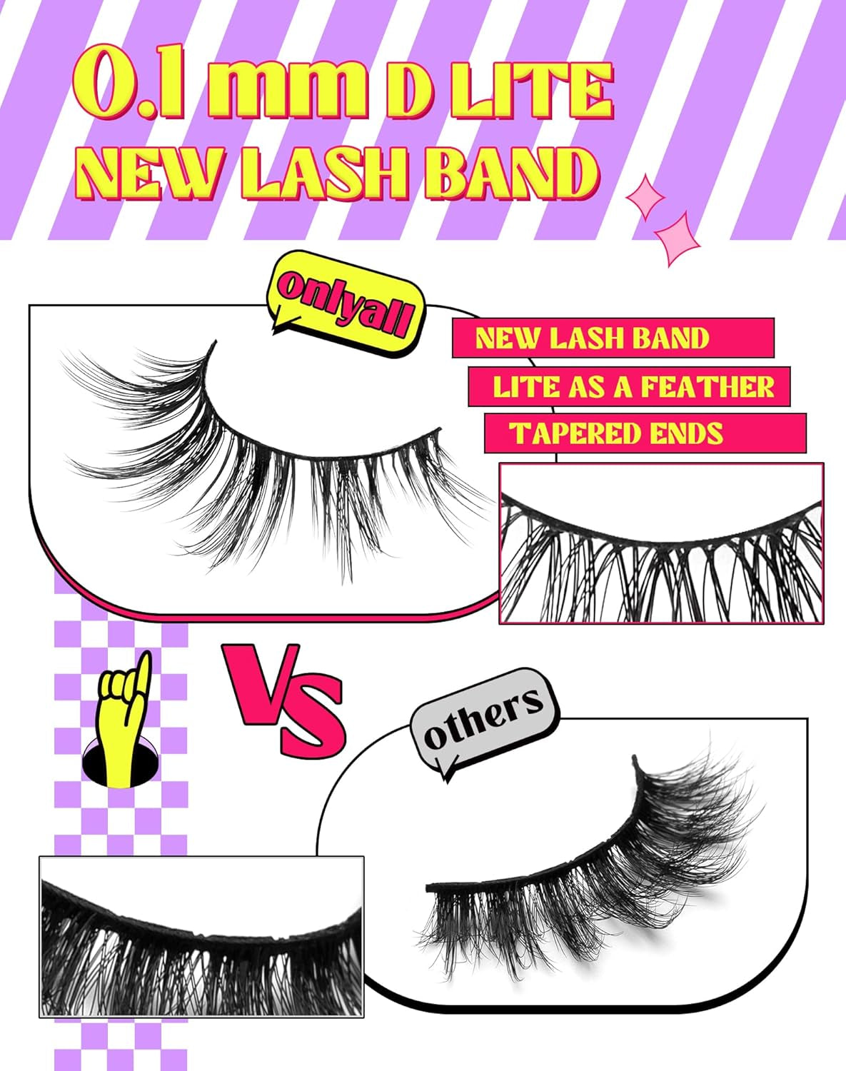 Natural Lashes Wispy Lashes Natural Look False Eyelashes Natural Flared Eyelashes False Eye Lashes Soft Fluffy Lashes 7 Pairs D13 Sexy Cat Eye-10Mm