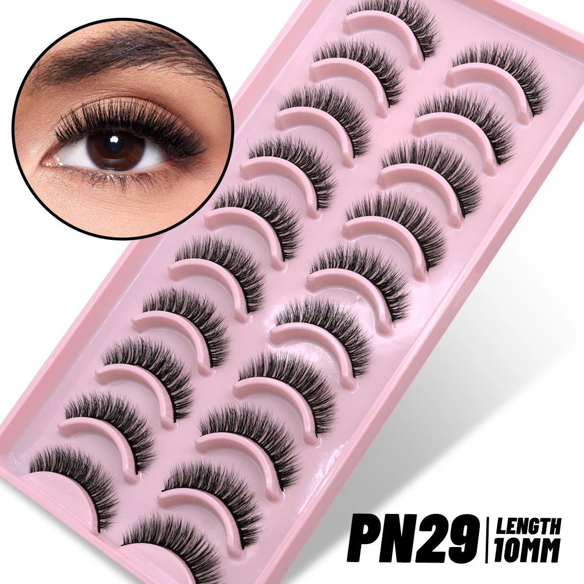 Fluffy 3D Mink Lashes Fluffy Soft Wispy Natural Long False Eyelashes Curly Volume Lashes Eyelash Extension