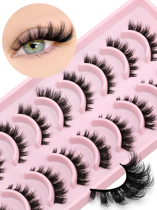 Fluffy 3D Mink Lashes Fluffy Soft Wispy Natural Long False Eyelashes Curly Volume Lashes Eyelash Extension