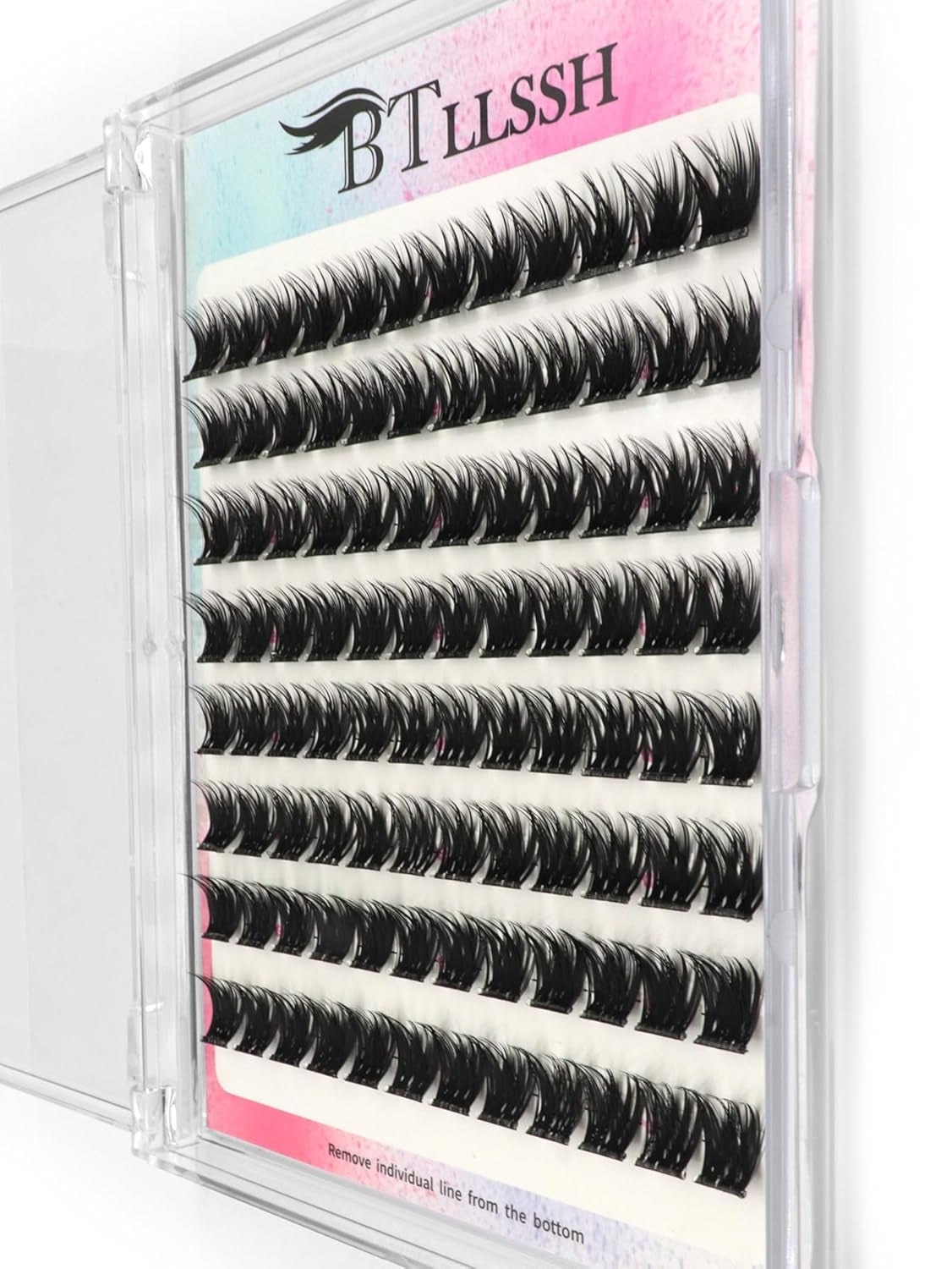 Glue-Free False Eyelashes,1S Wearing Starter Friendly Kit,Ultra Soft Clear Band,False Natural Eyelashes,Wispy Lashes Contact Lens Friendly Ac02 by