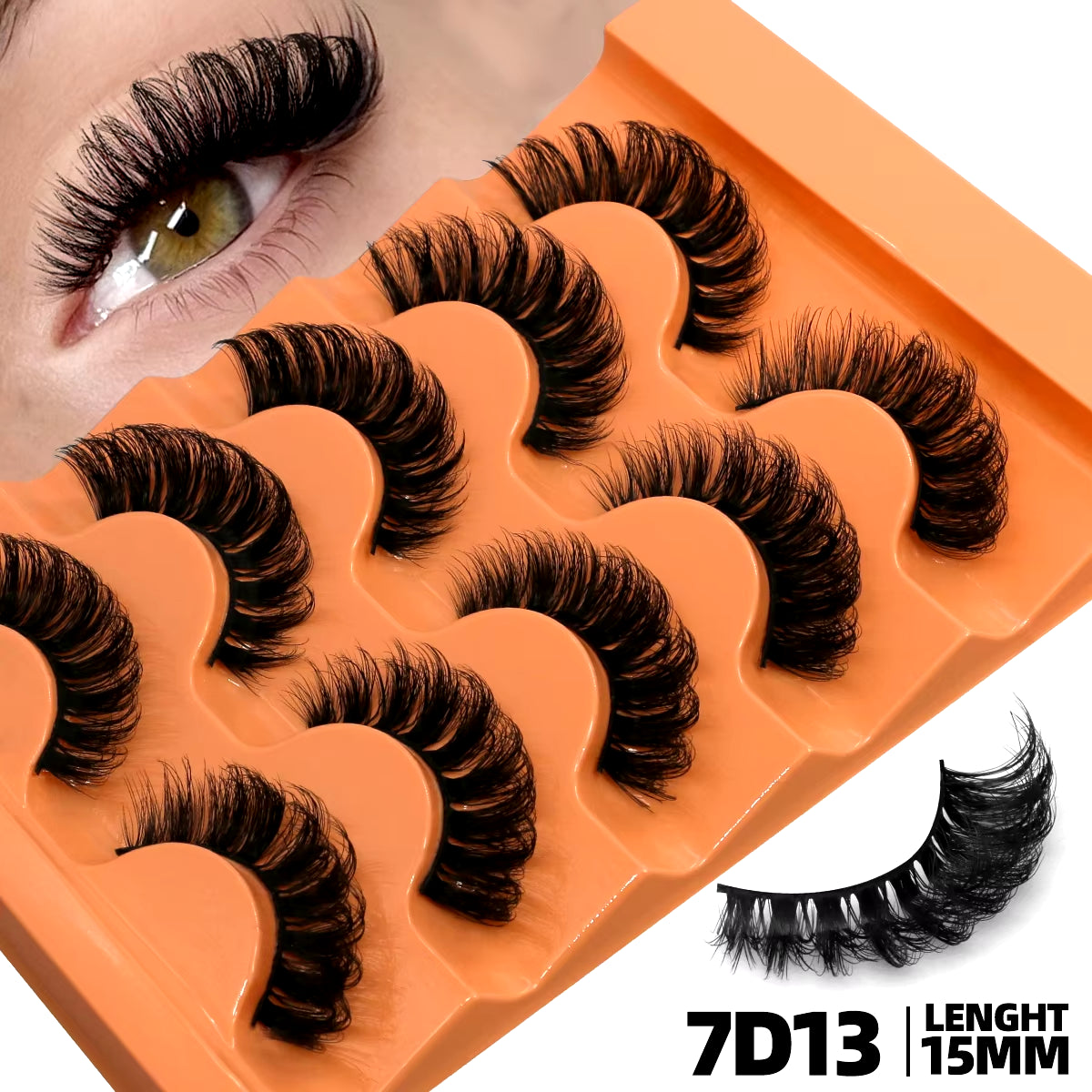Fluffy Manga Eyelashes Dramatic Smoky Cat Eye Lashes Natural Long Lashes Soft Faux Mink Lashes Flawless Makeup Look