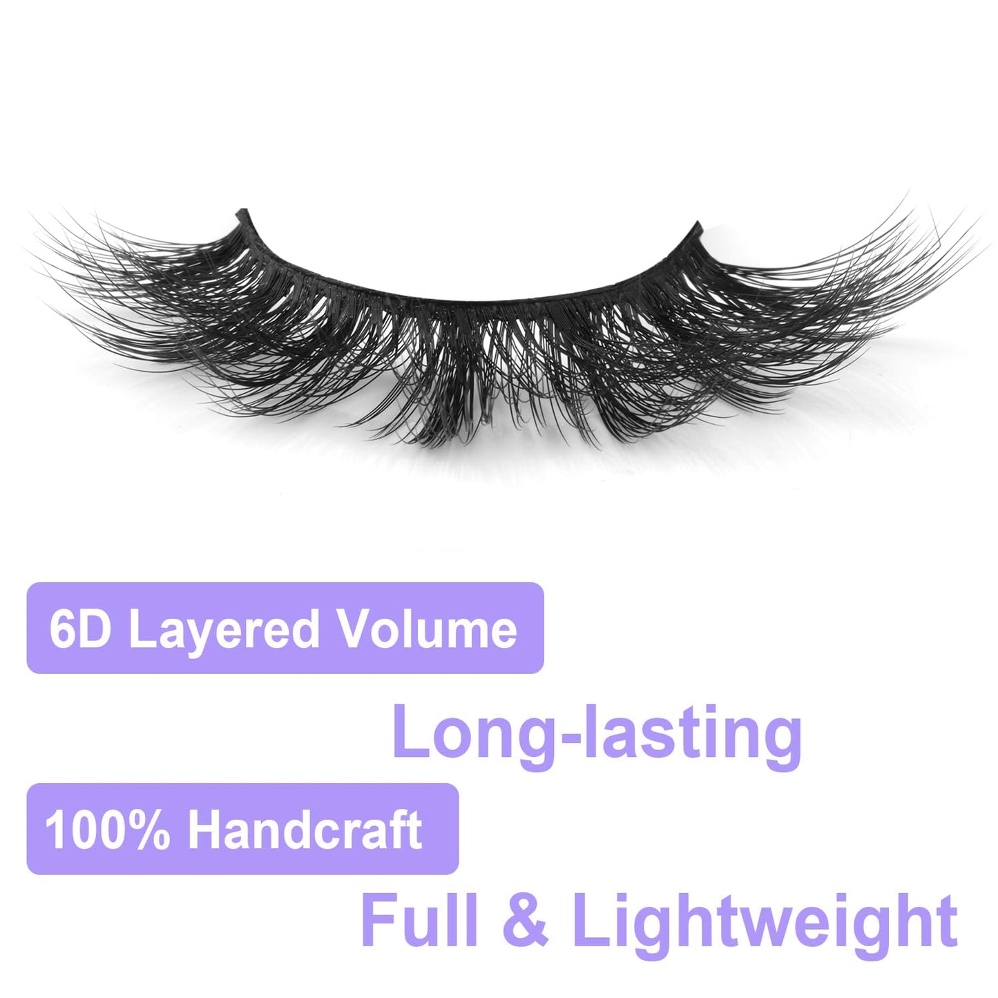 Eyelashes Natural Look Faux Mink Lashes 3D False Eyelashes Wispy Cat Eye Lashes Pack Strip Lashes by