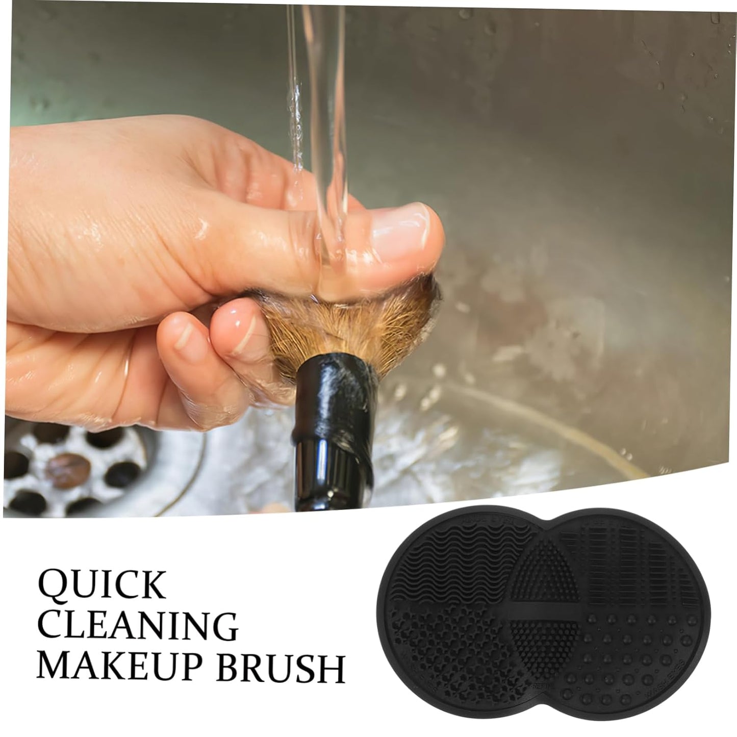 Makeup Tool Cleaner Mat Silicone Brush Cleaning Pad for Effortless Makeup Brush Maintenance Versatile for Eyeshadow Foundation for Home Use and Travel