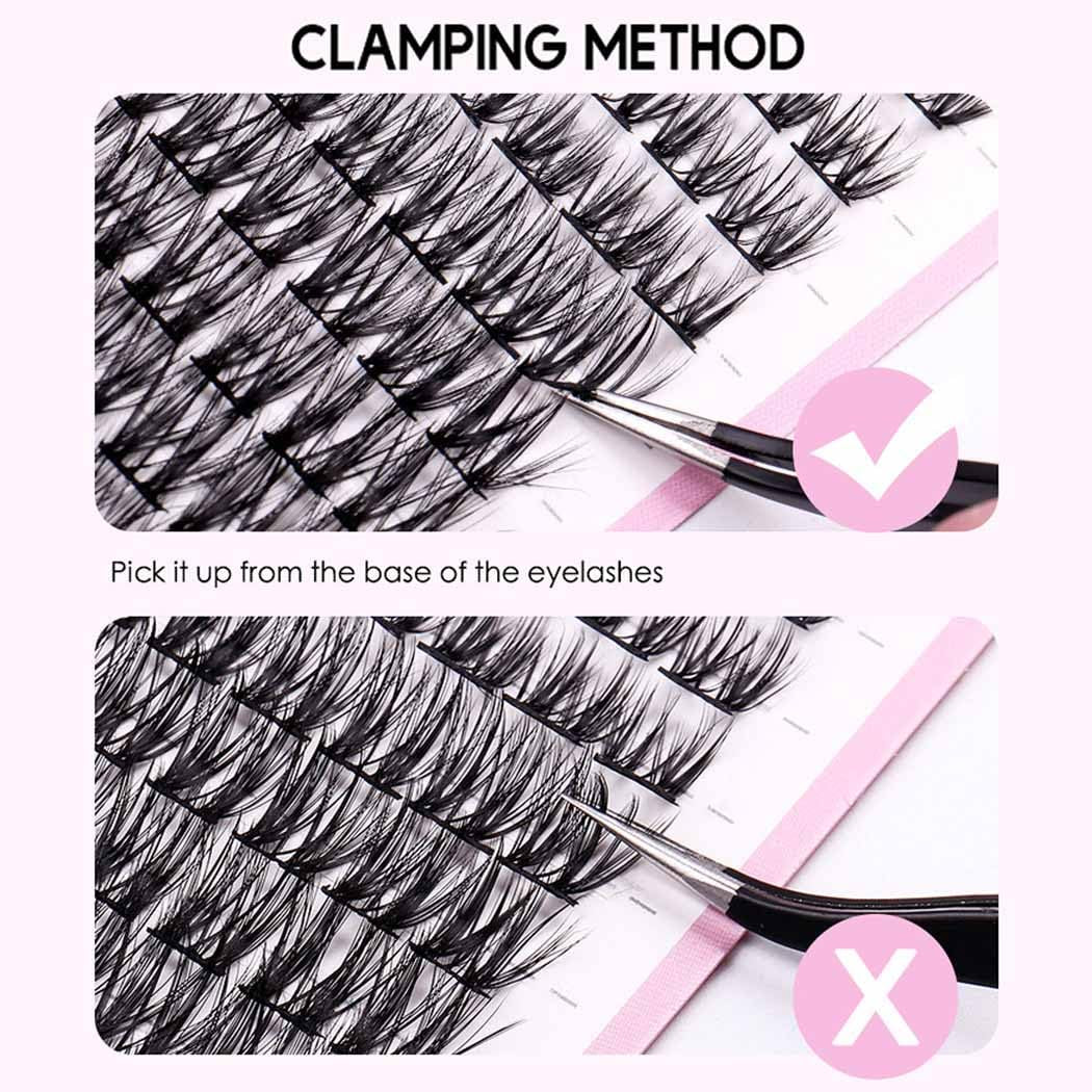 DIY Cluster Eyelash Extensions 110Pcs Individual Lashes Black Natural D Curl Faux Mink Lashes 10-14Mm Mix Length Clusters False Eyelashes for Women and Girls