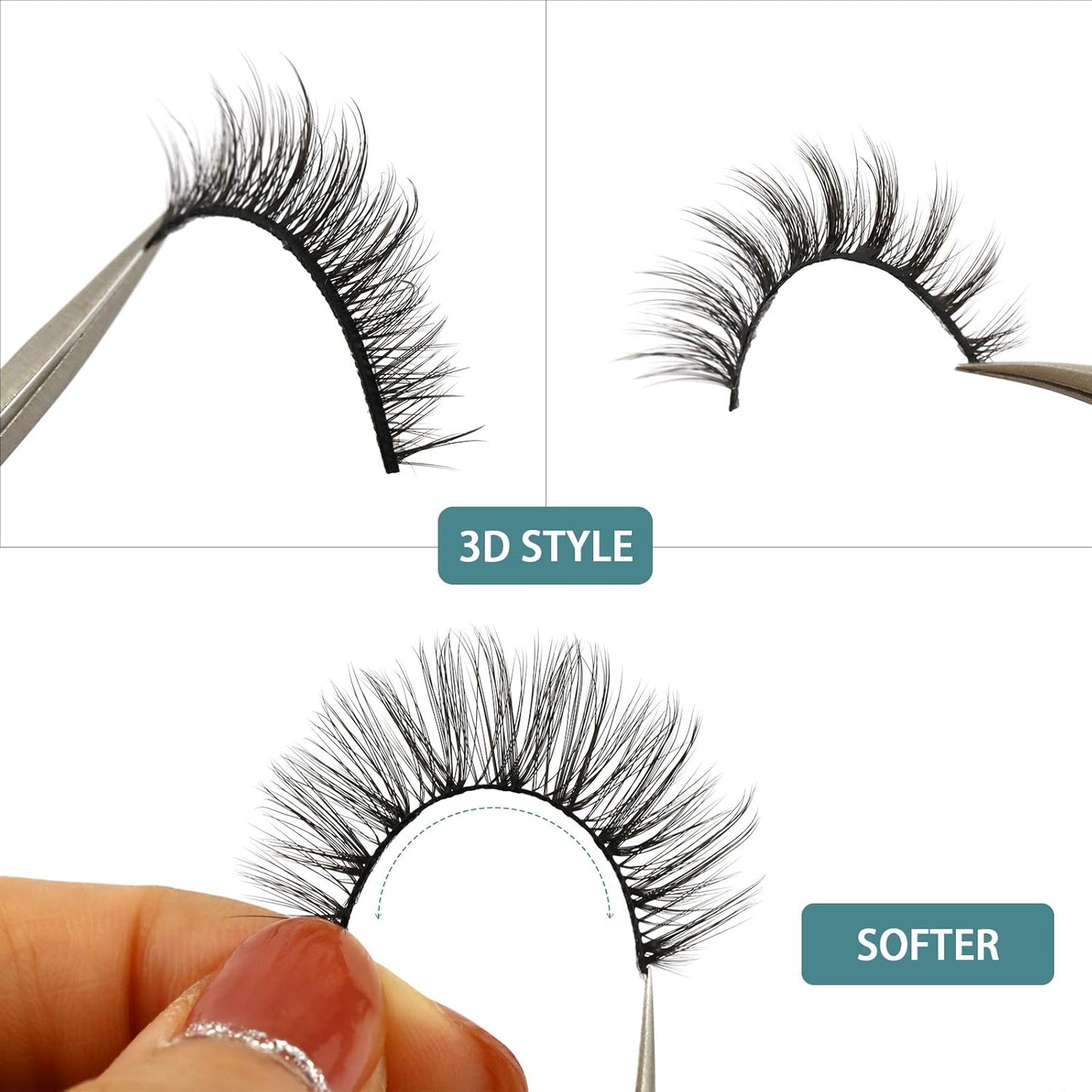 10Pairs Cat Eye Lashes False Lashes 3D Fake Eyelashes Short Wispy Strip Lashes Reusable Eye Lashes Fluffy Thick Fake Lash 100% Handmade by OBEYA (S72 Style)