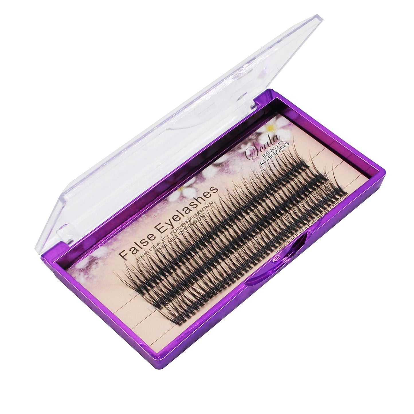 120Pcs 0.10Mm Thickness Handmade Fish Tail False Lahses Thick Natural Long Black Individual False Eyelashes Fake Eye Lashes Extensions Makeup Tool (16Mm)