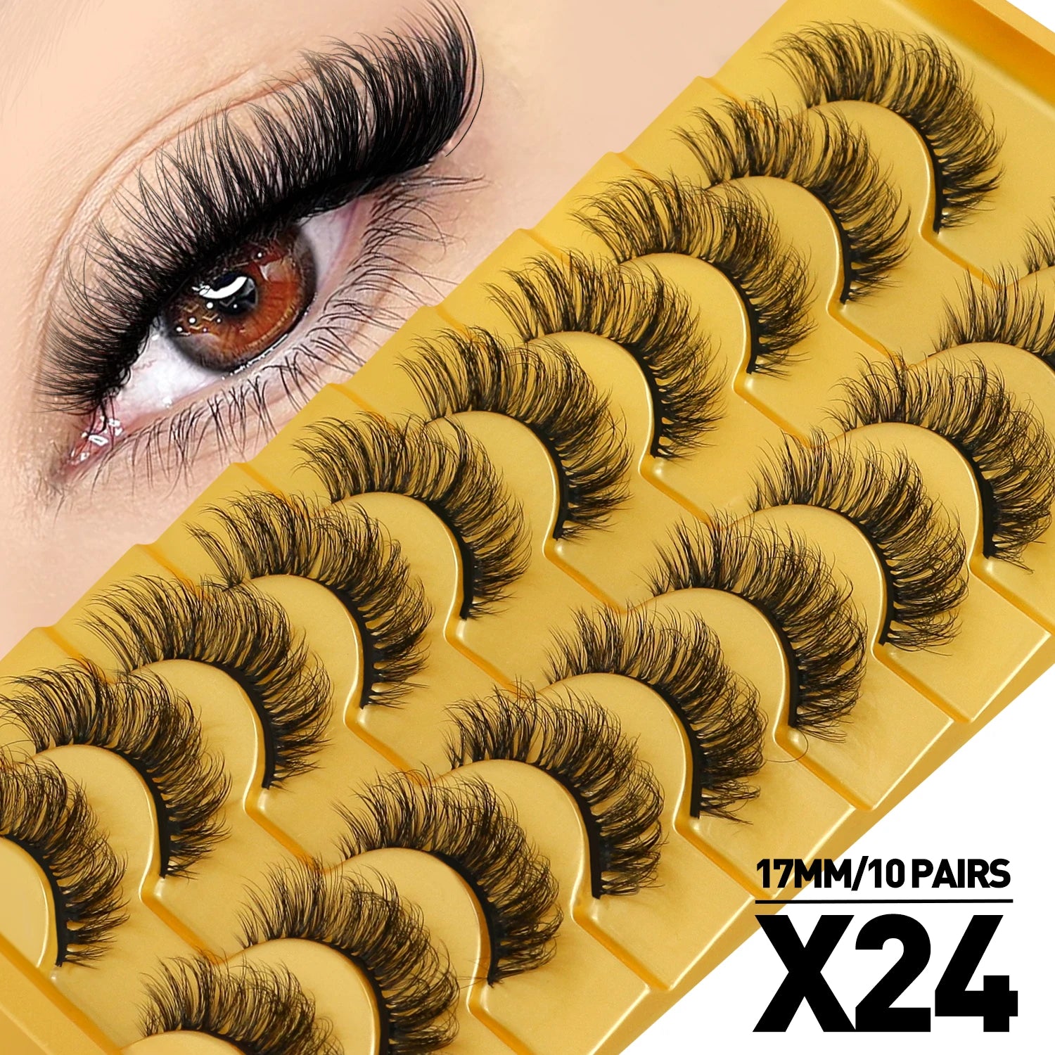 Cat Eye Lashes Fluffy Faux Mink Eyelashes Soft Cross Wispy Natural Winged End Eye Elongated Eyelashes Natural Lashes