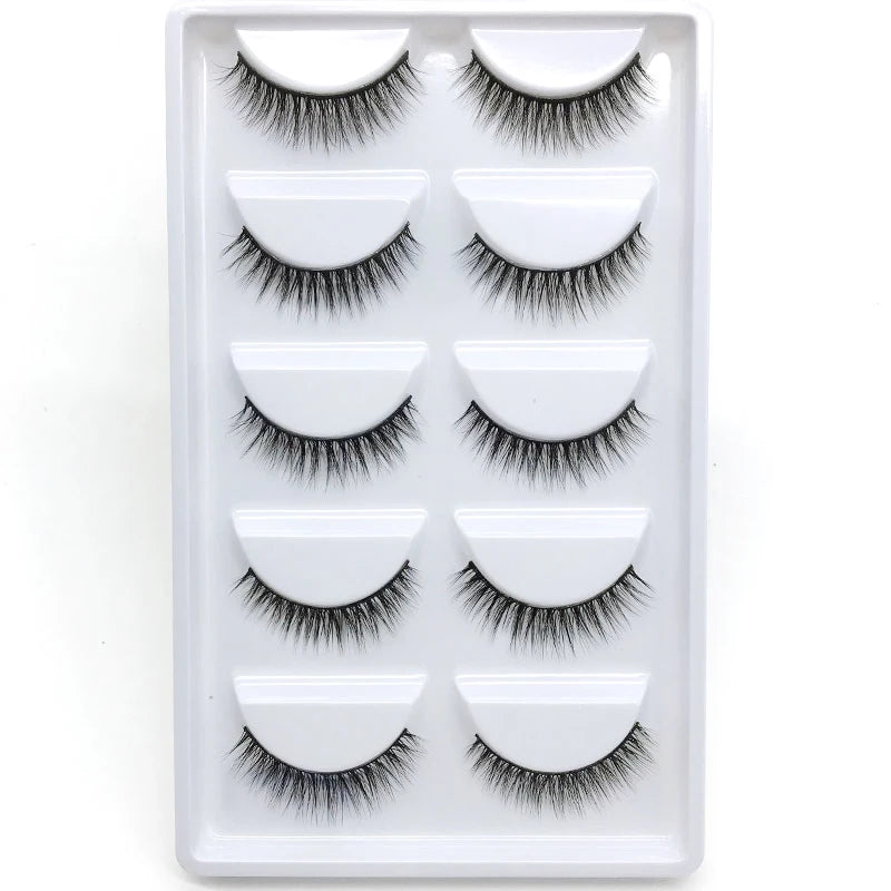 Sexy 5 Pairs Mink Eyelashes 3D Faux Lashes Thick Crisscross Makeup False Eyelash Extension Natural Volume Soft Eye Lashes G800