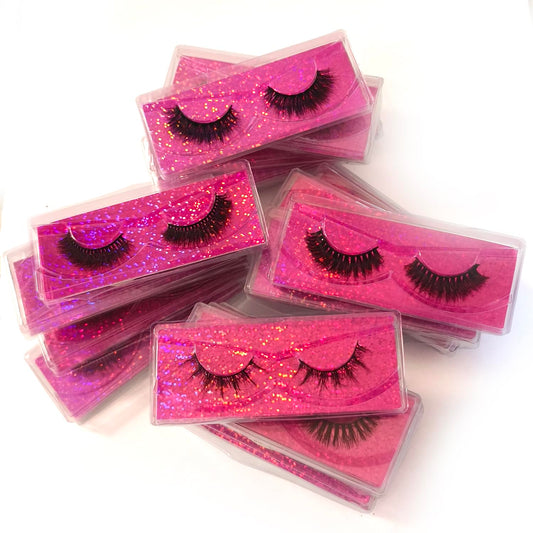 Natural Look Fluffy Eye Lashes, Faux 3D Mink Lashes 10 Styles Eyelashes Wholesale(30 Pairs)