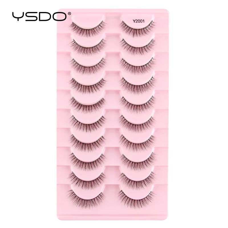 Fox Eye Lashes 3/10 Pairs Lashes 3D Mink Natural False Lashes Soft Cat Eye Lashes Extension Fluffy Lashes Makeup Half Eyelashes