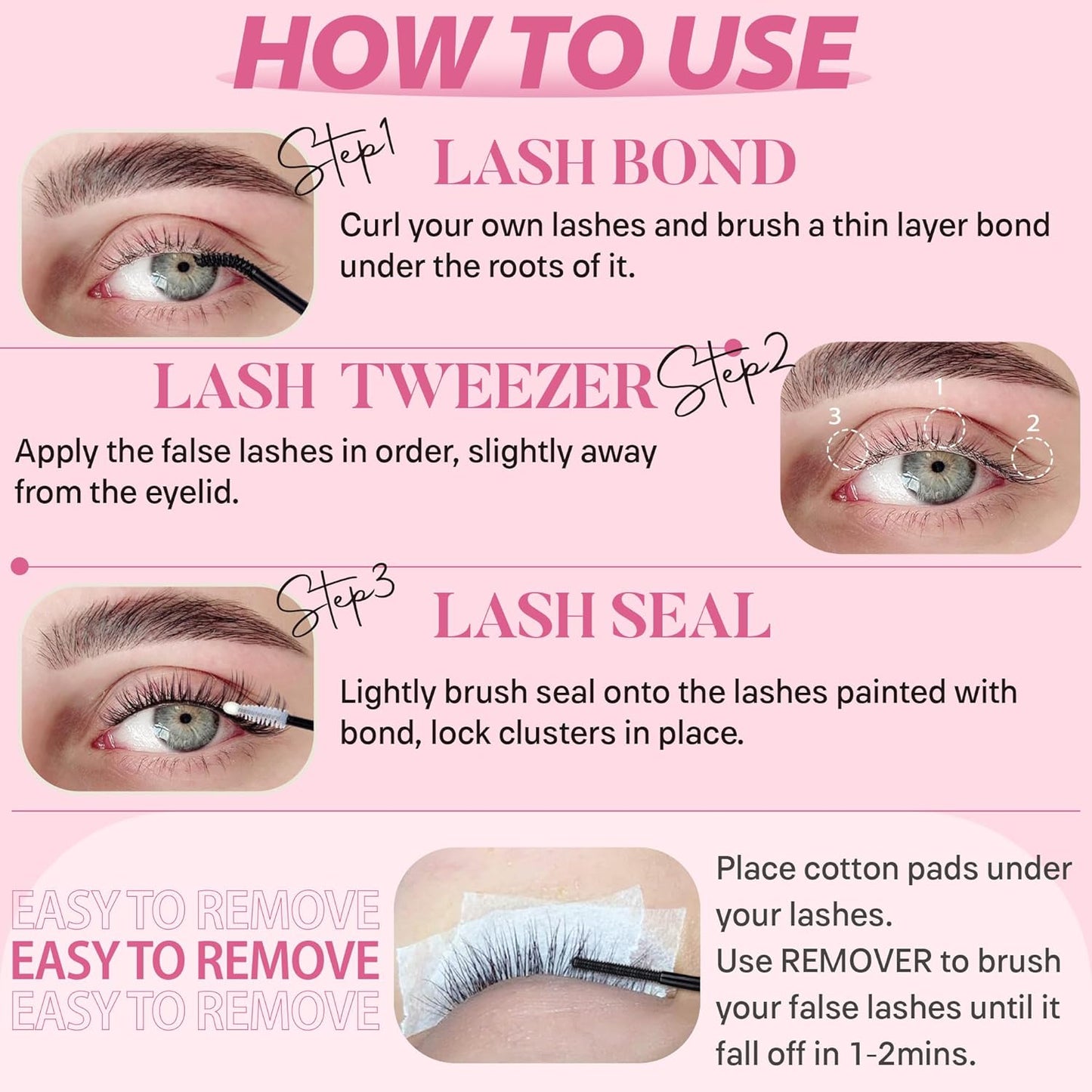 Lash Clusters 432Pcs Wispy Individual Lashes Clusters 30D+40D Cluster Eyelashes Extensions 9-16Mm D Curly Eyelash Clusters for DIY Natural Lash Extension at Home