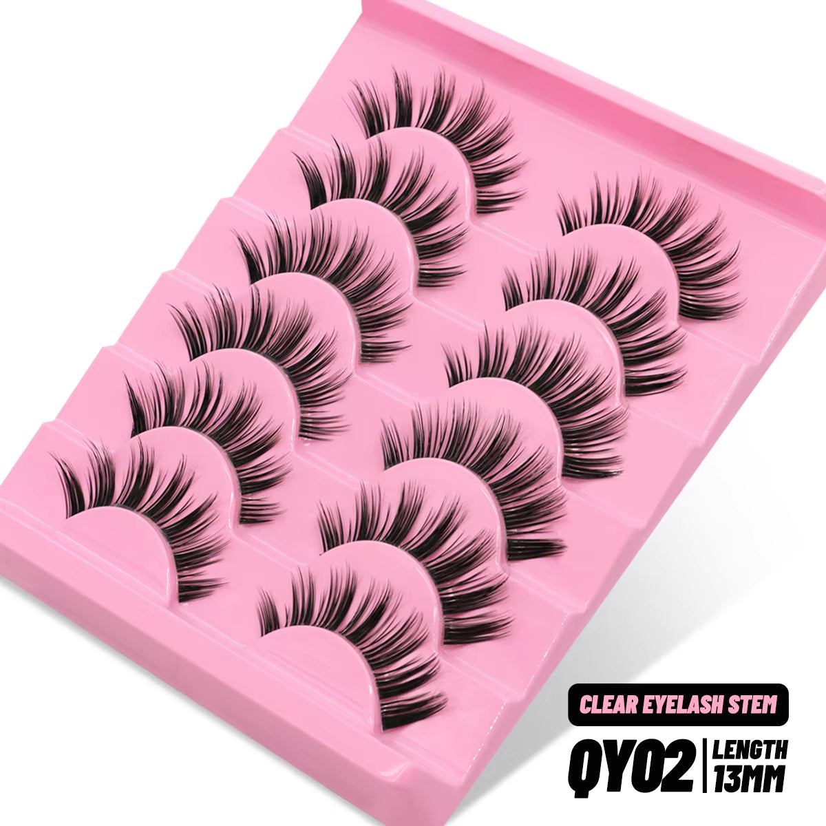 Cat Eye Lashes Faux Mink Eyelashes Fake Lashes Natural Look Wispy Winged End Eye Elongated Eyelashes