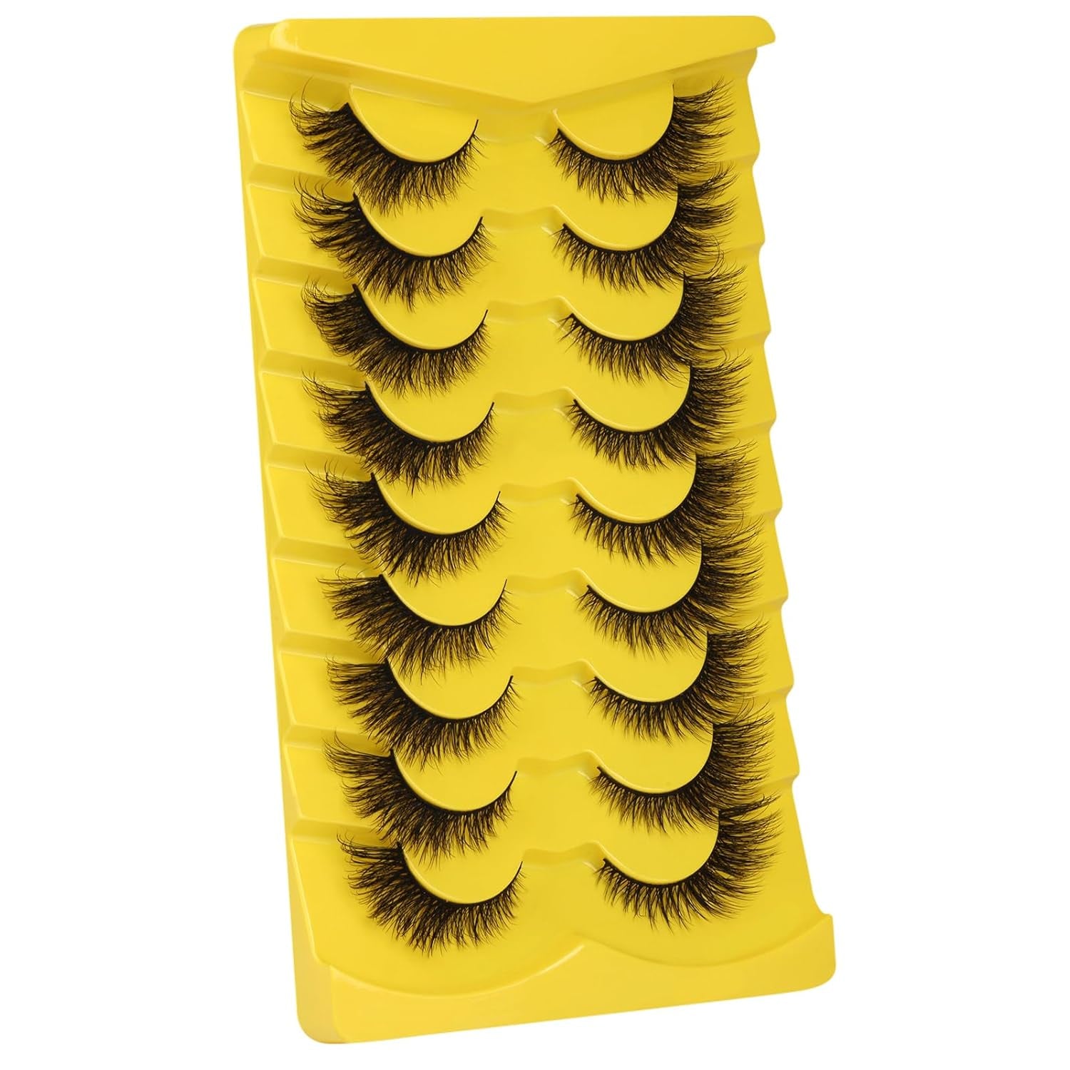 Natural Lashes Cat Eye False Eyelashes Wispy Mink Lashes That Look like Extensions Fox Eye Lashes 9 Pairs by