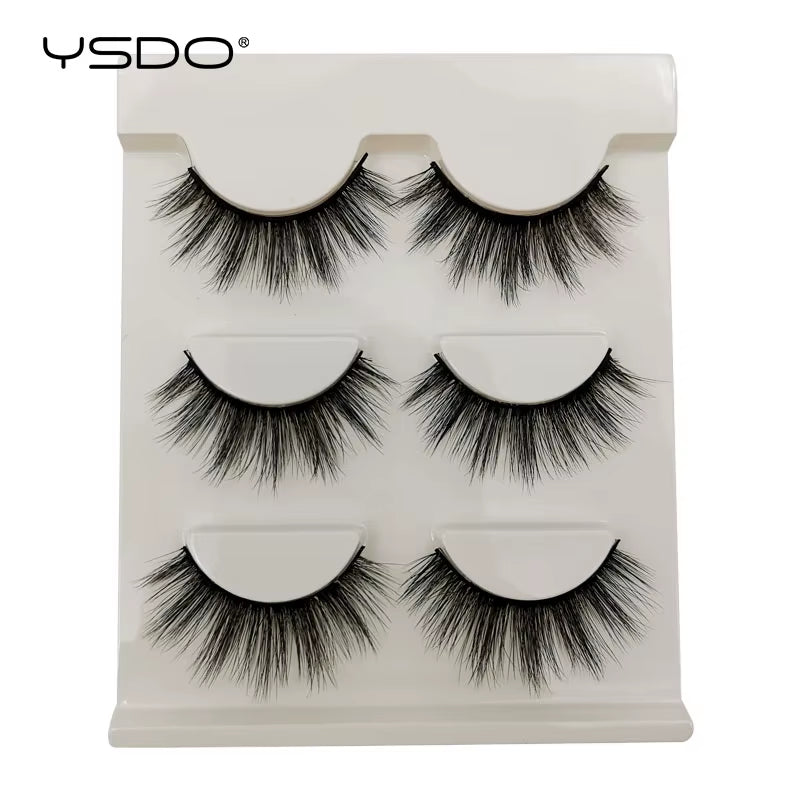 Fox Eye Lashes 3/10 Pairs Lashes 3D Mink Natural False Lashes Soft Cat Eye Lashes Extension Fluffy Lashes Makeup Half Eyelashes