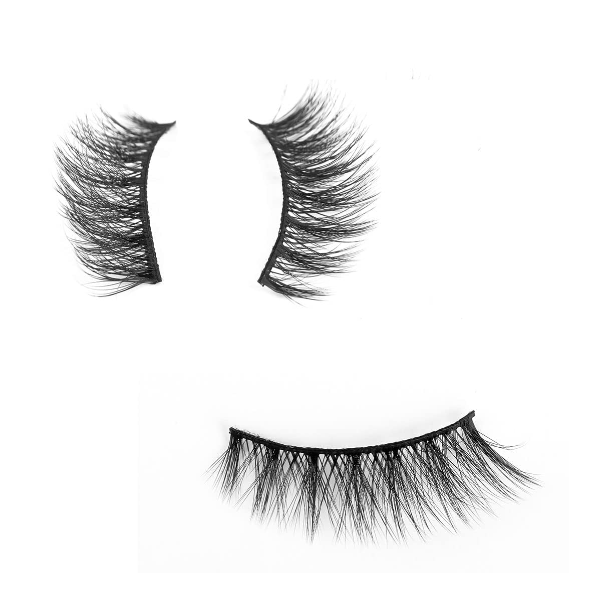 Lashes Cat Eye Lashes False Eyelashes Faux Mink Wispy Lashes 3D Cross Fluffy Eyelashes 14 Pairs Multipack (Long)