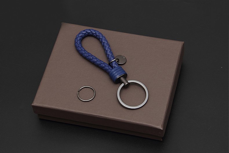 Luxury Braided Leather Keychain
