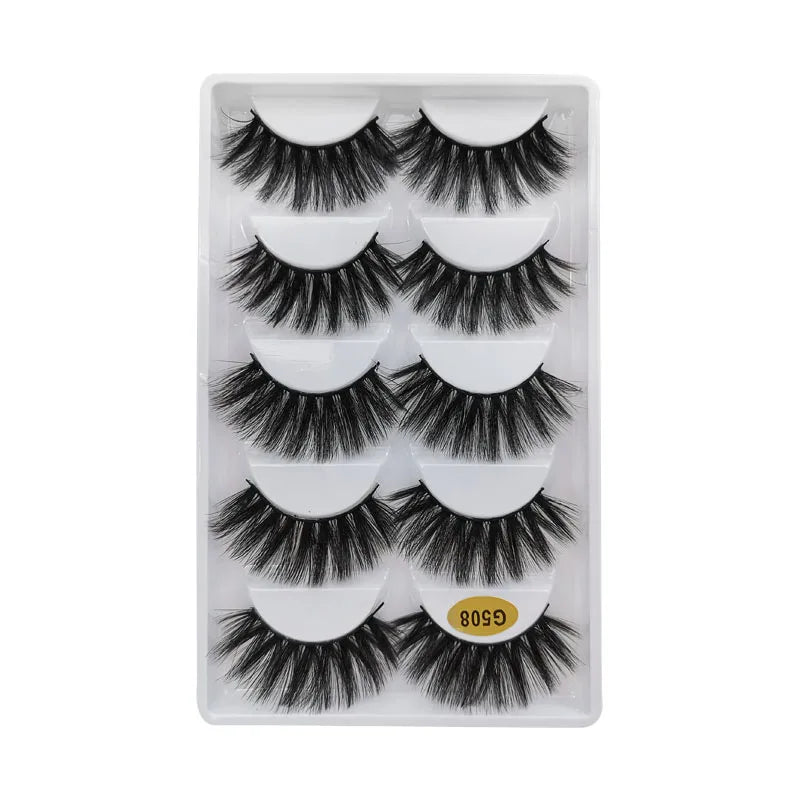 Sexy 5 Pairs Mink Eyelashes 3D Faux Lashes Thick Crisscross Makeup False Eyelash Extension Natural Volume Soft Eye Lashes G800