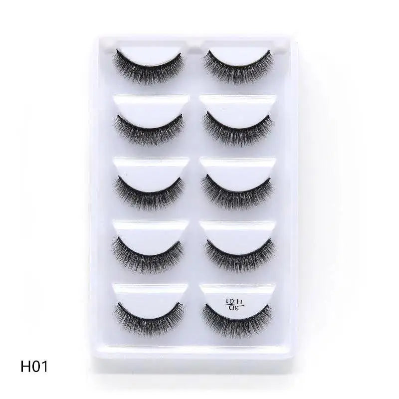 Sexy 5 Pairs Mink Eyelashes 3D Faux Lashes Thick Crisscross Makeup False Eyelash Extension Natural Volume Soft Eye Lashes G800