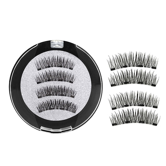 Magnetic Eyelashes Magnetic Eyelashes with Applicator Reusable Natural Magnetic Lashes Suitable Woman Eyelash Decoration （1 Pack)
