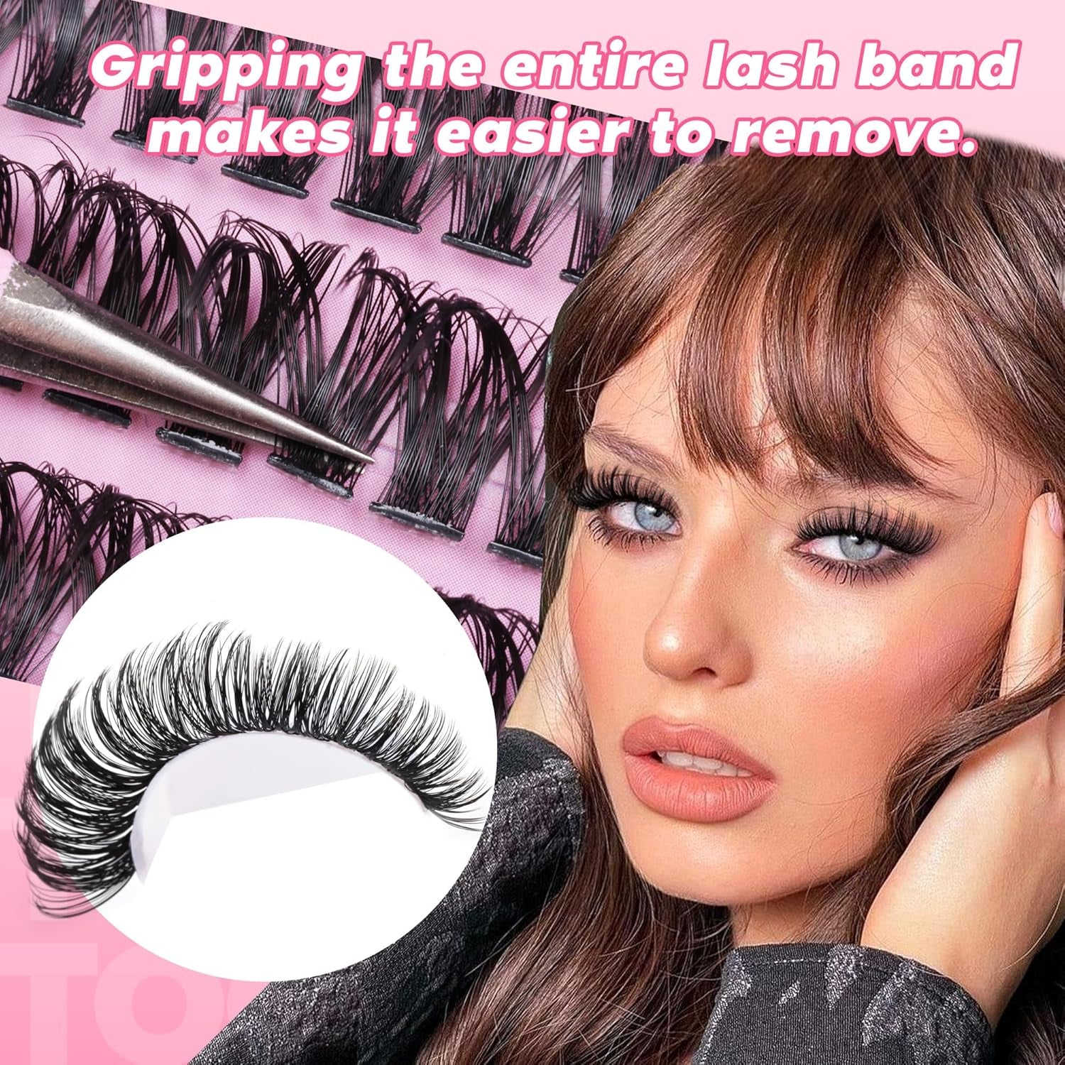 Lash Clusters 432Pcs Wispy Individual Lashes Clusters 30D+40D Cluster Eyelashes Extensions 9-16Mm D Curly Eyelash Clusters for DIY Natural Lash Extension at Home