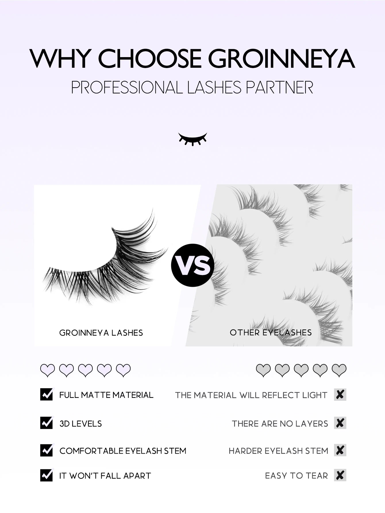 Cat Eye Lashes Faux Mink Eyelashes Fake Lashes Natural Look Wispy Winged End Eye Elongated Eyelashes