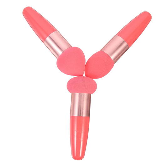 Makeup Pen Set 3Pcs Women Makeup Sponges Handle Portable Beauty Tools for Natural Concealer Application