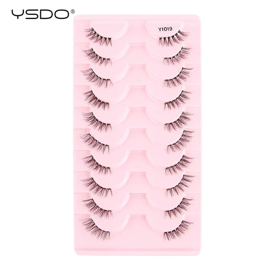 Fox Eye Lashes 3/10 Pairs Lashes 3D Mink Natural False Lashes Soft Cat Eye Lashes Extension Fluffy Lashes Makeup Half Eyelashes