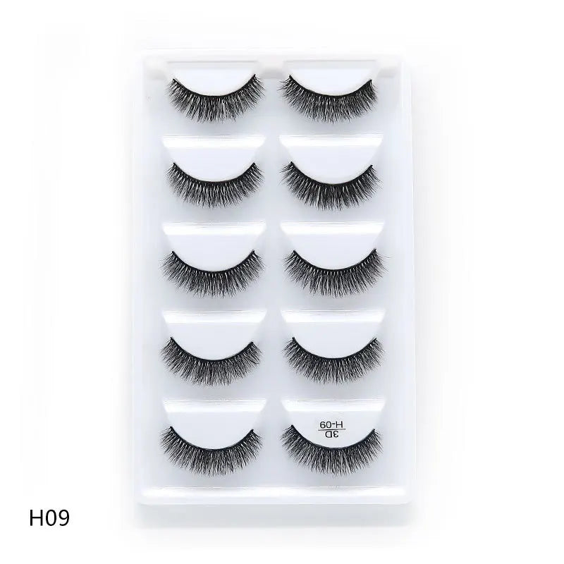Sexy 5 Pairs Mink Eyelashes 3D Faux Lashes Thick Crisscross Makeup False Eyelash Extension Natural Volume Soft Eye Lashes G800