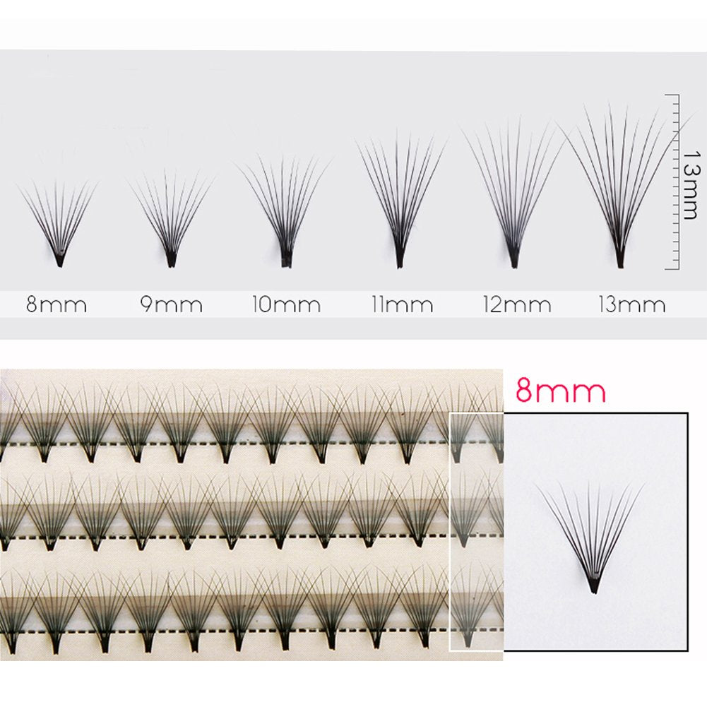 Scala 8-16Mm to Choose 60PCS 10Root Thickness 0.07Mm C Curl Natural Soft False Eyelash Extension 3D Lashes Black Lash Deluxe Lashes Fake Eyelashes (8Mm)