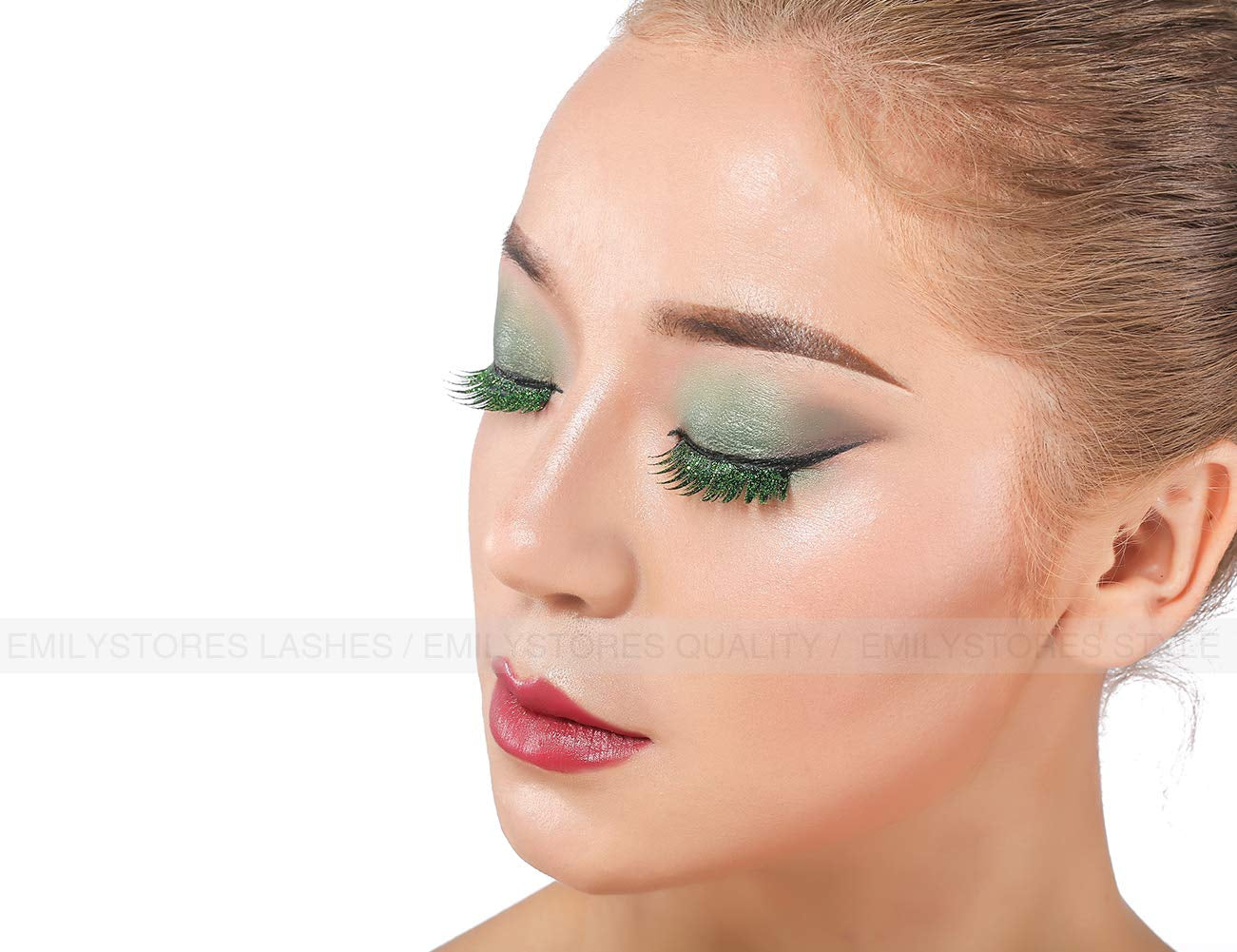EMILYSTORES Green Wing Shining Star Costume Eye Lashes for Halloween, Dramatic Eyelashes, Party Looking, 1 Pair