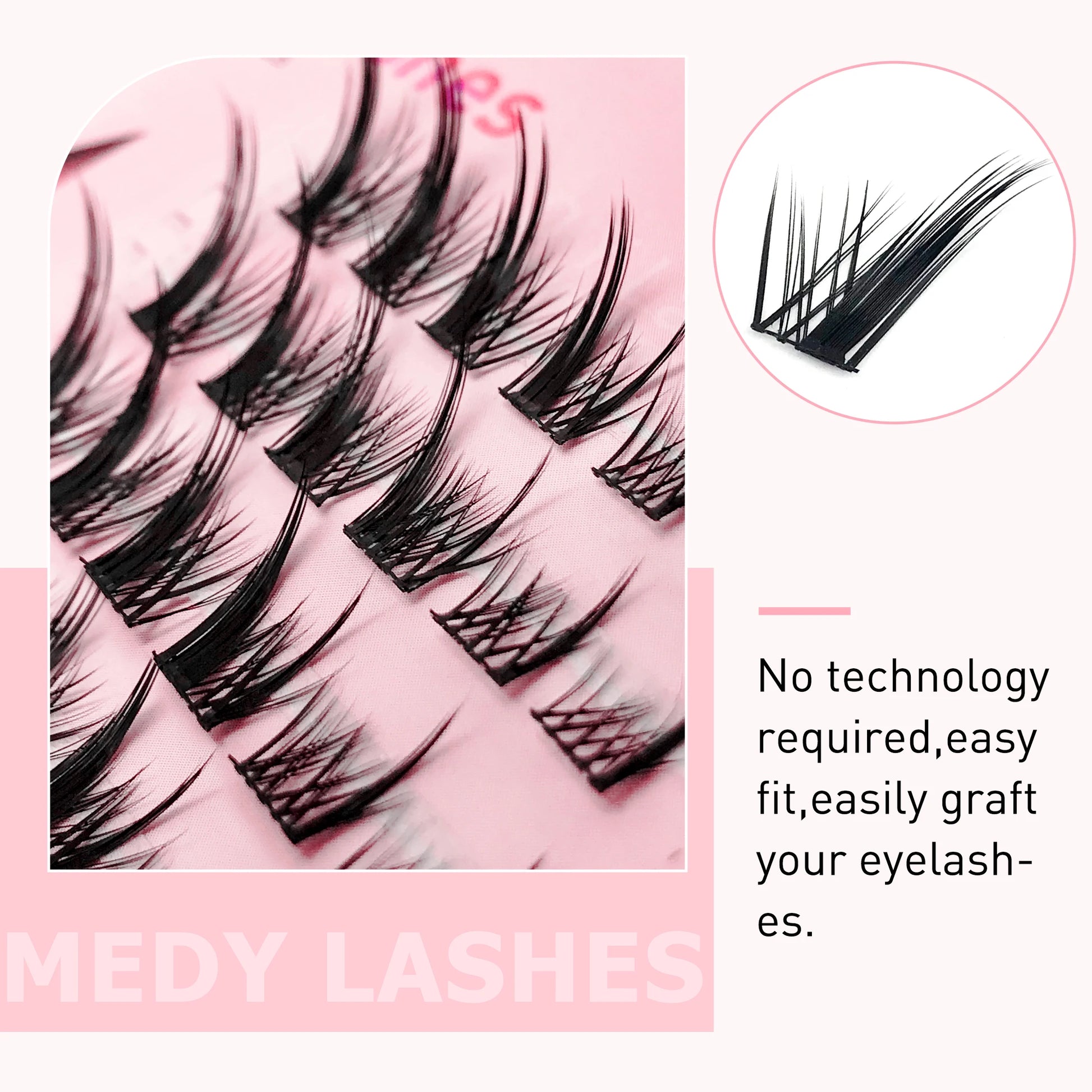 Lashes Fox Series Eye Lashes Segmented False Eyelashes Natural Simulation Thick Single Cluster Comic Fairy Lashes