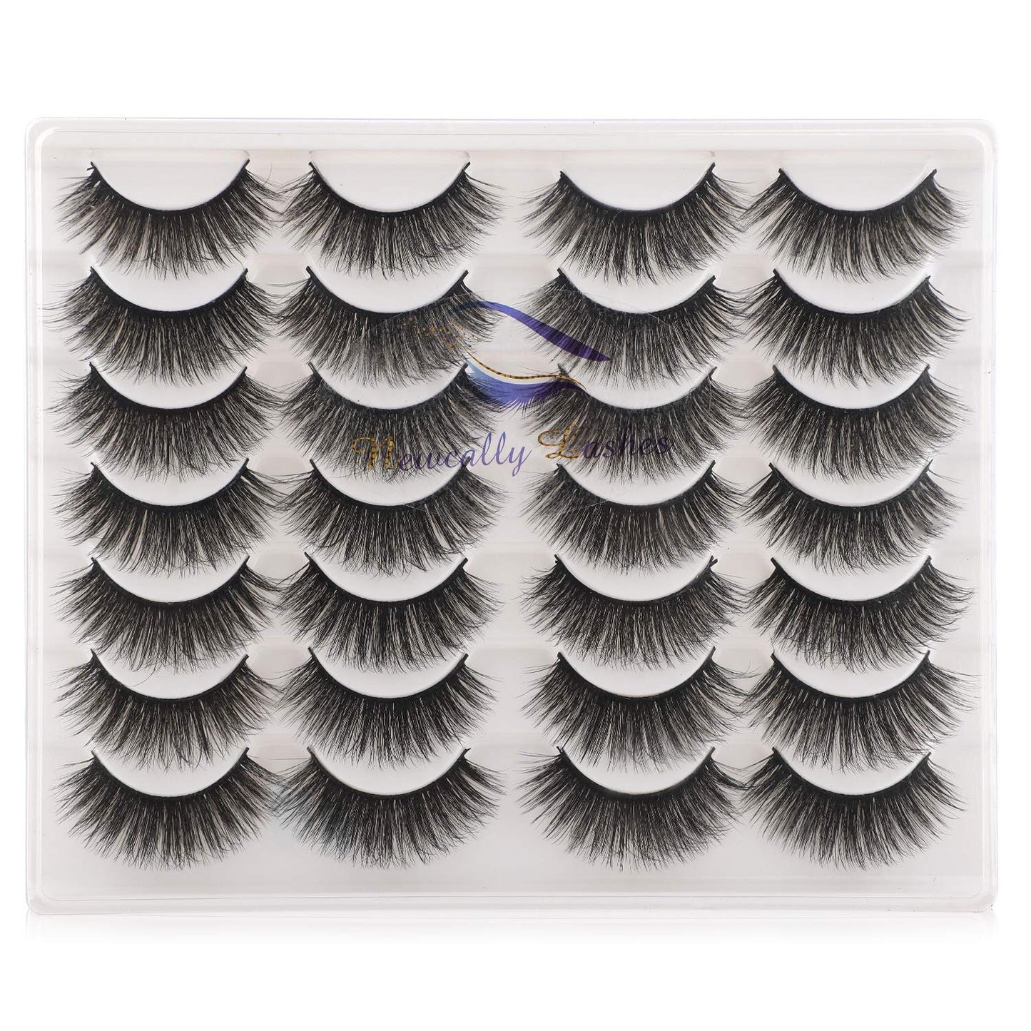 Lashes Fake Eyelashes Long Dramatic Thick Volume Faux Mink Eye Lashes 14 Pairs Pack