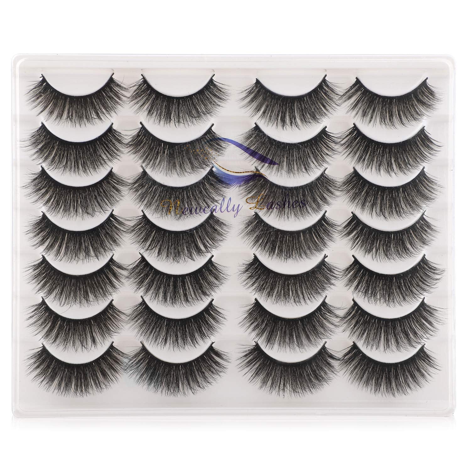 Lashes Fake Eyelashes Long Dramatic Thick Volume Faux Mink Eye Lashes 14 Pairs Pack