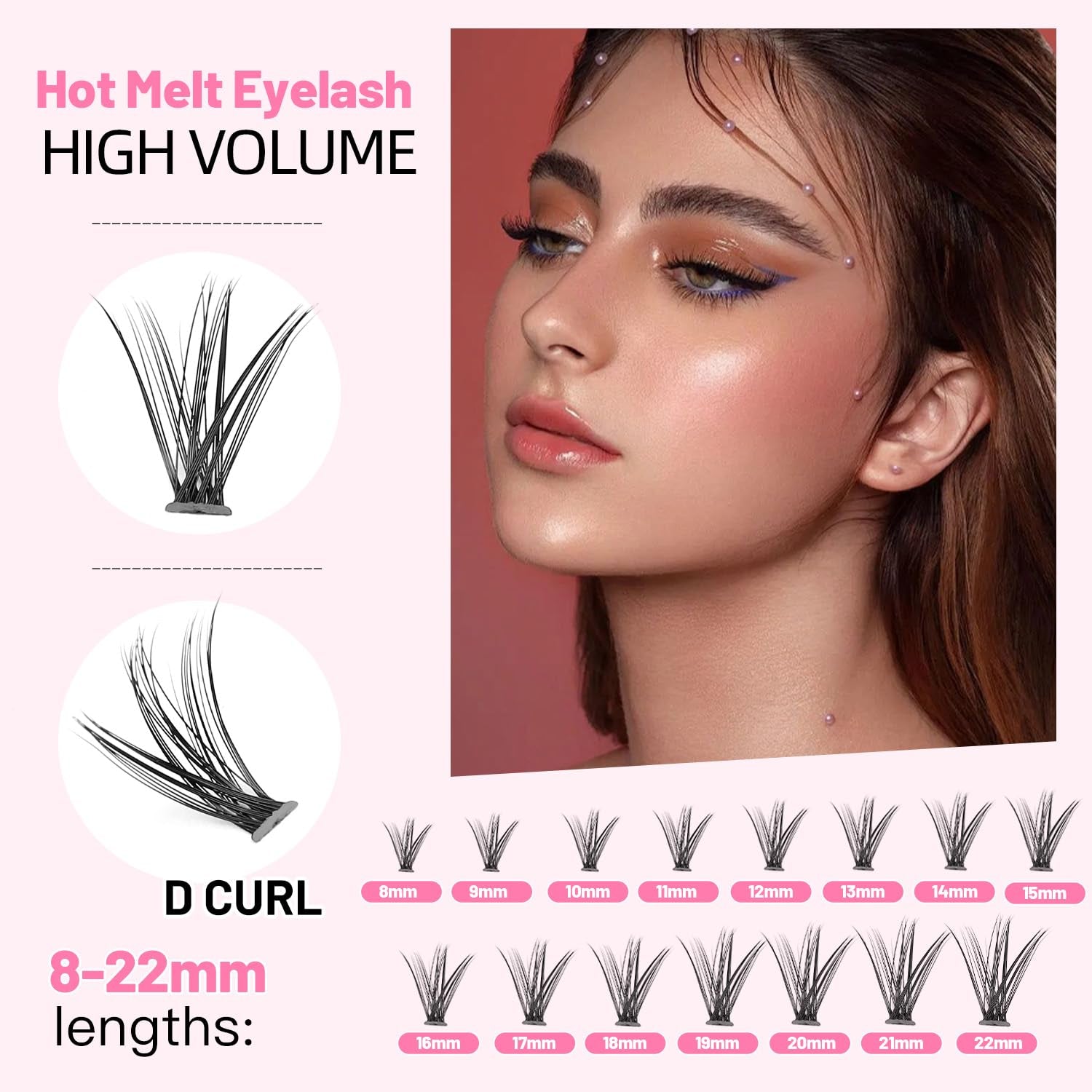20 Root Thickness 0.07Mm C Curl 3D Individual Eyelashes Extension Soft Black Fake False Eye Lashes Tools (16Mm)