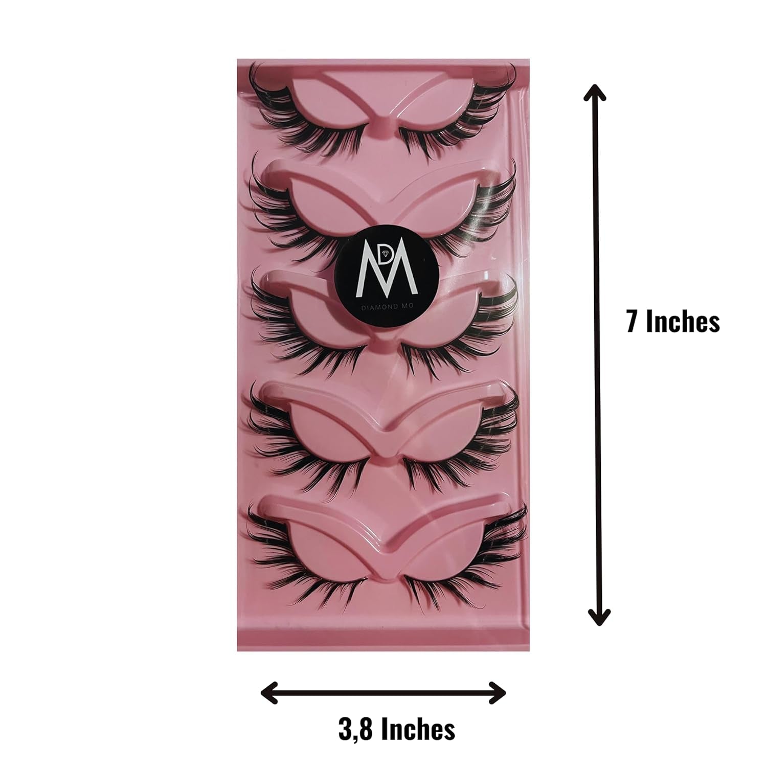 Cat Eye Lashes Mink Magnetic Eyelashes Natural Look 3D Curl Winged Natural Durable Makeup Realistic Self Adhesive Messy End Eye Elongated Thick False Eyelashes Soft Fake Lashe (5 Pairs Pack) (Style 2)