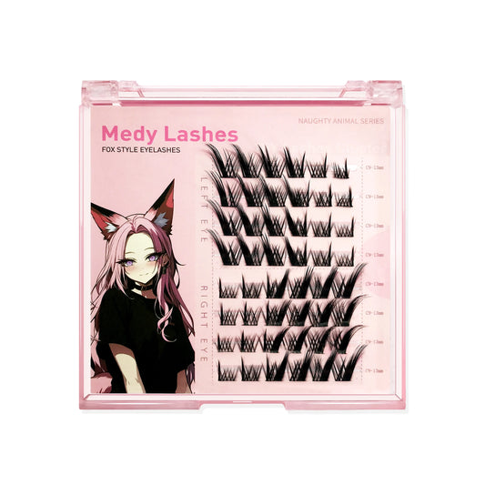 Lashes Fox Series Eye Lashes Segmented False Eyelashes Natural Simulation Thick Single Cluster Comic Fairy Lashes