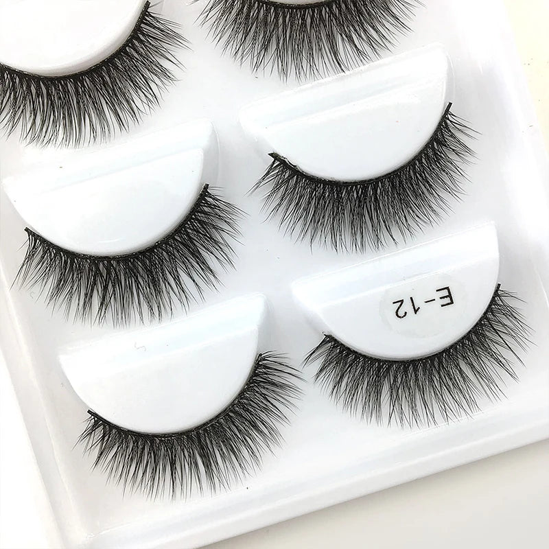 Sexy 5 Pairs Mink Eyelashes 3D Faux Lashes Thick Crisscross Makeup False Eyelash Extension Natural Volume Soft Eye Lashes G800