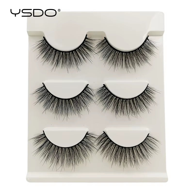 Fox Eye Lashes 3/10 Pairs Lashes 3D Mink Natural False Lashes Soft Cat Eye Lashes Extension Fluffy Lashes Makeup Half Eyelashes