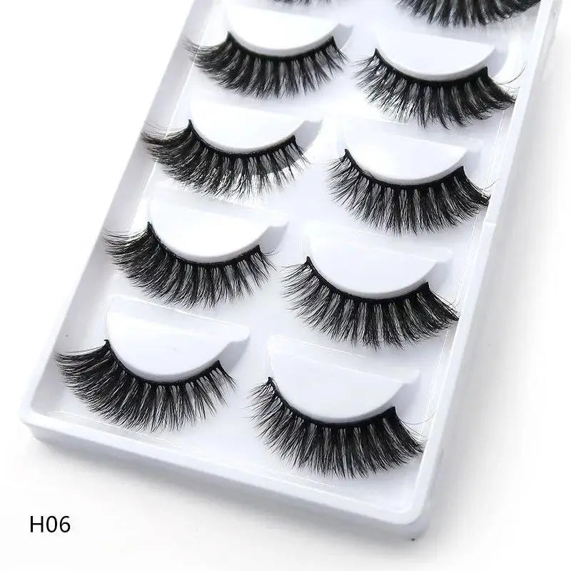 Sexy 5 Pairs Mink Eyelashes 3D Faux Lashes Thick Crisscross Makeup False Eyelash Extension Natural Volume Soft Eye Lashes G800