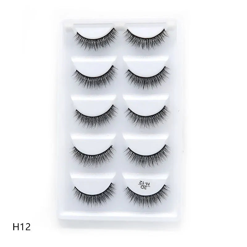 Sexy 5 Pairs Mink Eyelashes 3D Faux Lashes Thick Crisscross Makeup False Eyelash Extension Natural Volume Soft Eye Lashes G800