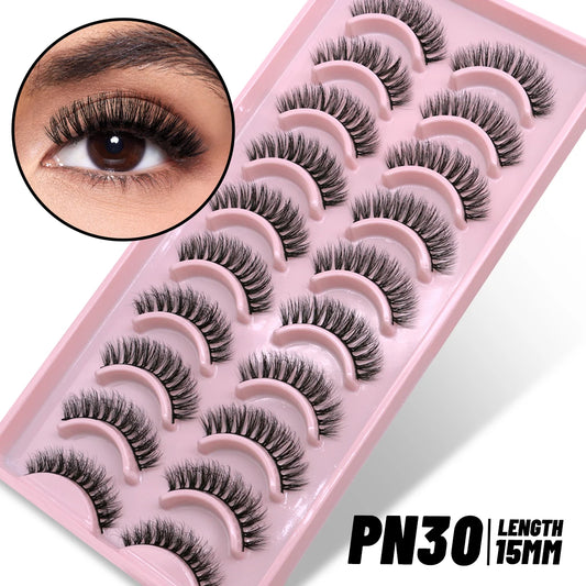 Fluffy 3D Mink Lashes Fluffy Soft Wispy Natural Long False Eyelashes Curly Volume Lashes Eyelash Extension